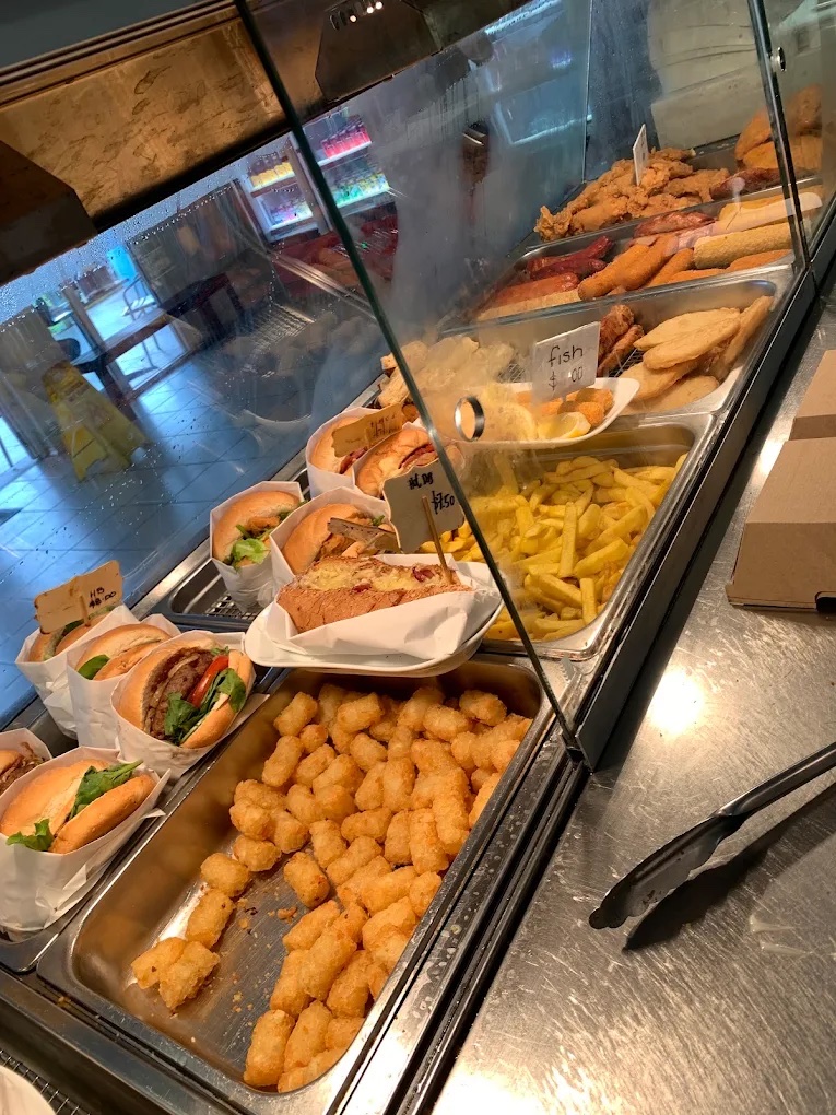 Fresh burgers, chips and hot food prepared at Carole Park Cafe and Takeaway